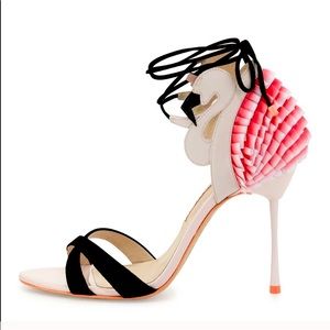 Sophia Webster Flamingo Frill Heel Sandal 40 Pink